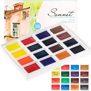 Acuarelas Sonnet Studio 16 colores